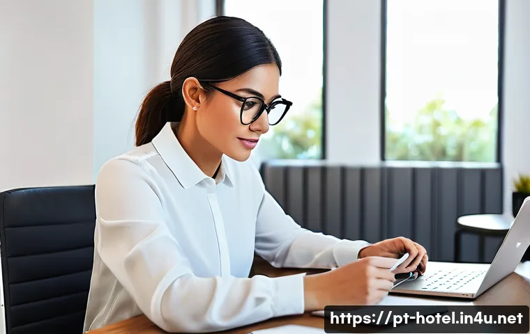 호텔관리사 자격증 유지 조건 - A professional hospitality manager attending an online certification renewal course on a modern lapt...